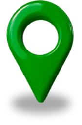 A green location pin